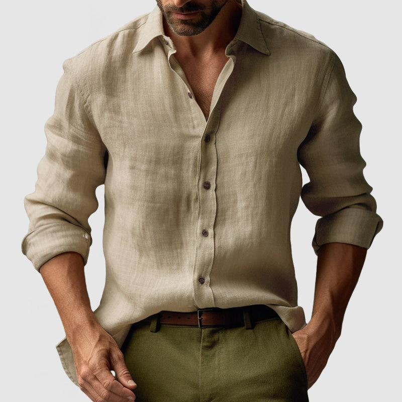 Vintage Long Sleeve Linen Shirt