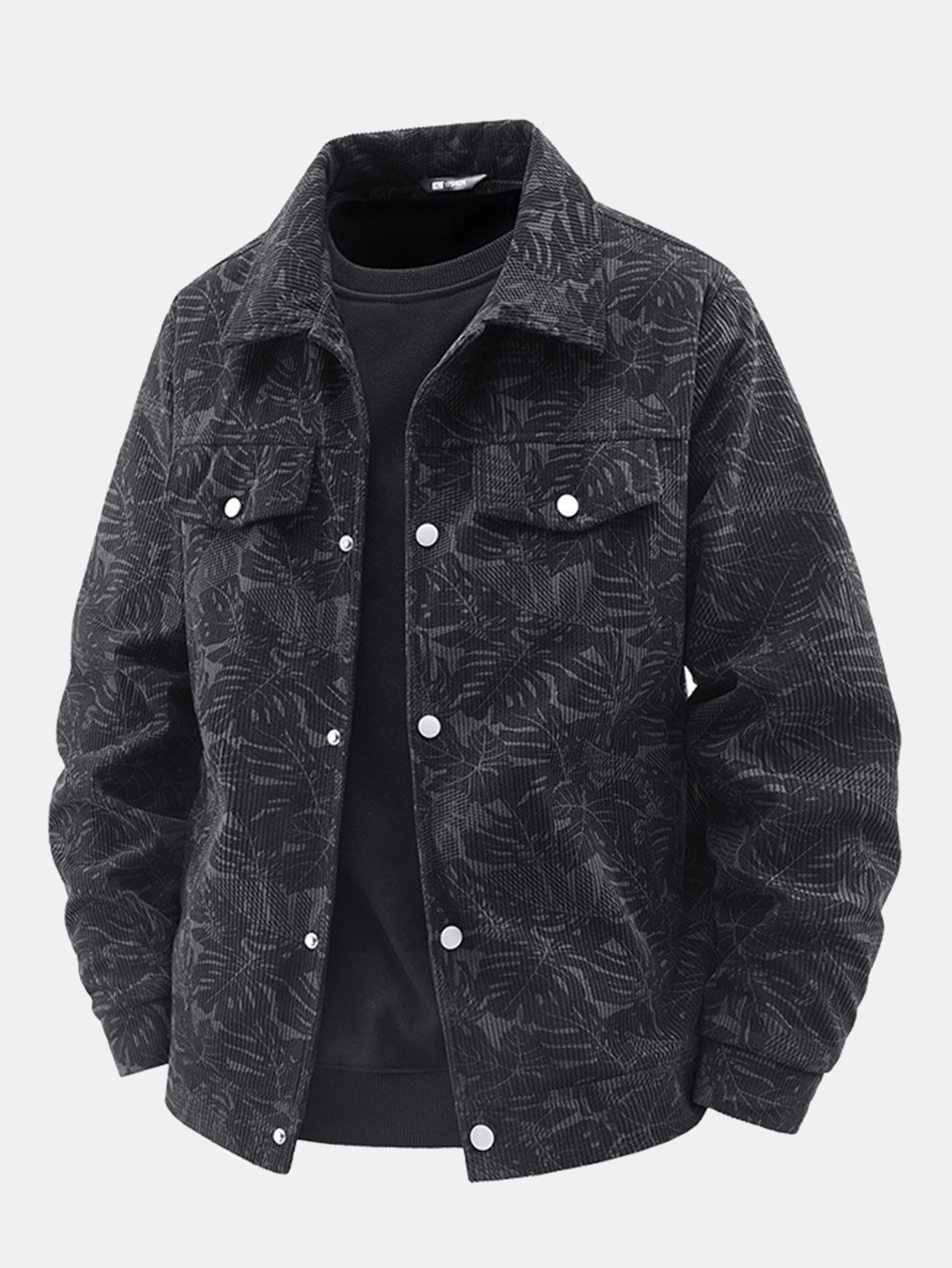 Benjamin | leaf print corduroy jacket