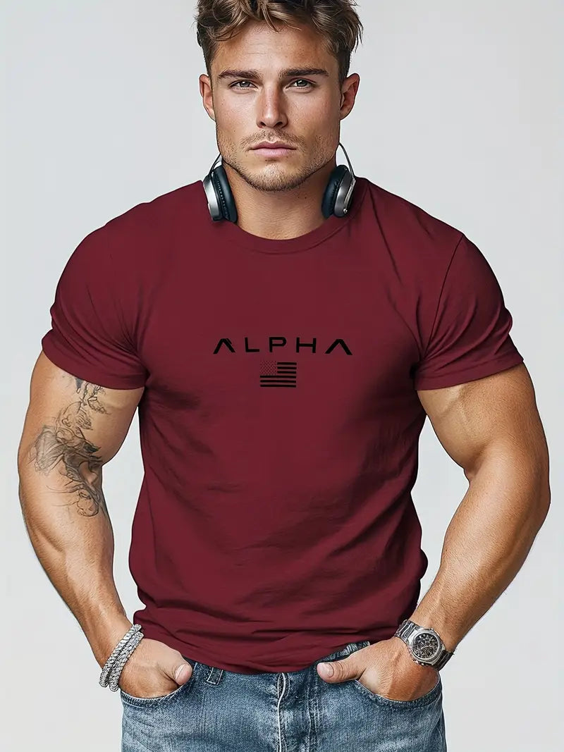 Men's Casual Summer Crew Neck T-shirt 100% Cotton