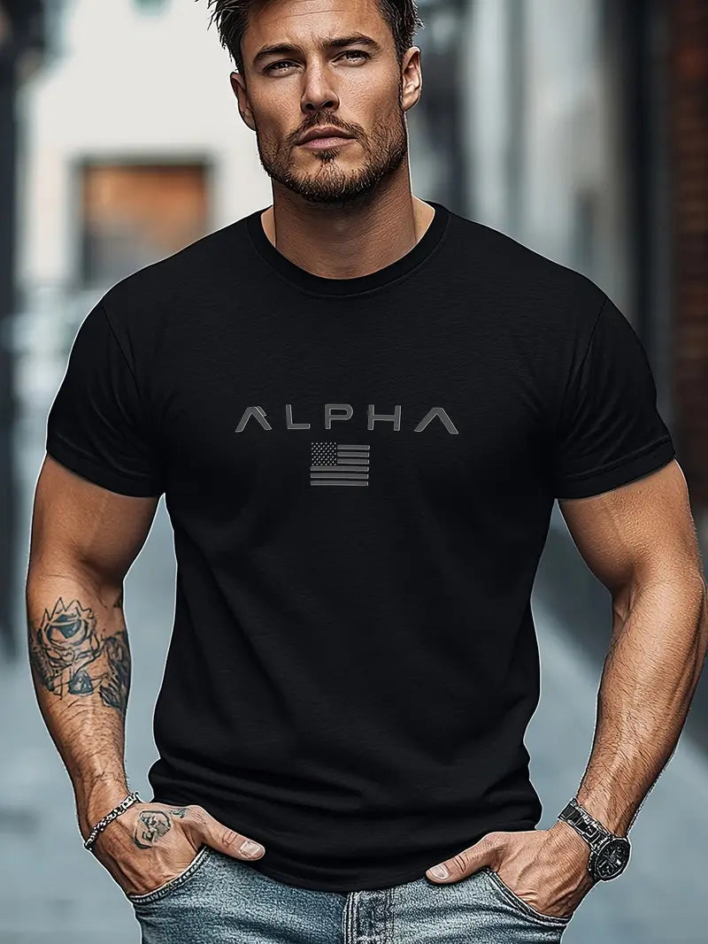 Men's Casual Summer Crew Neck T-shirt 100% Cotton