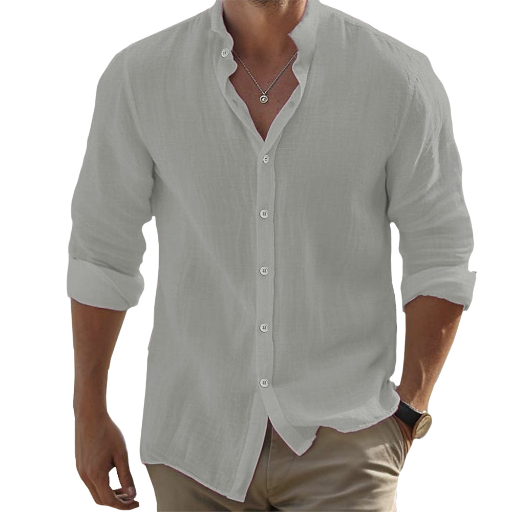 Linen Shirt with Comfortable Long Sleeves