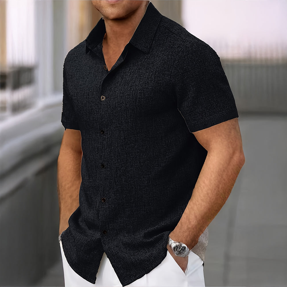 Lightweight Linen Shirt with Short Sleeves