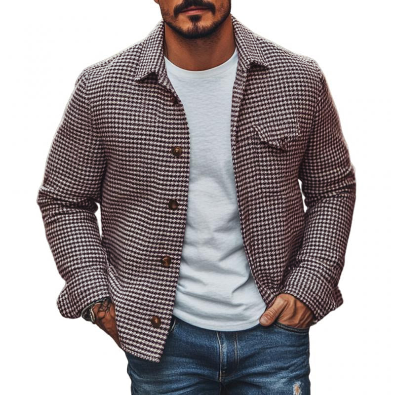 Men's Vintage Houndstooth Shacket