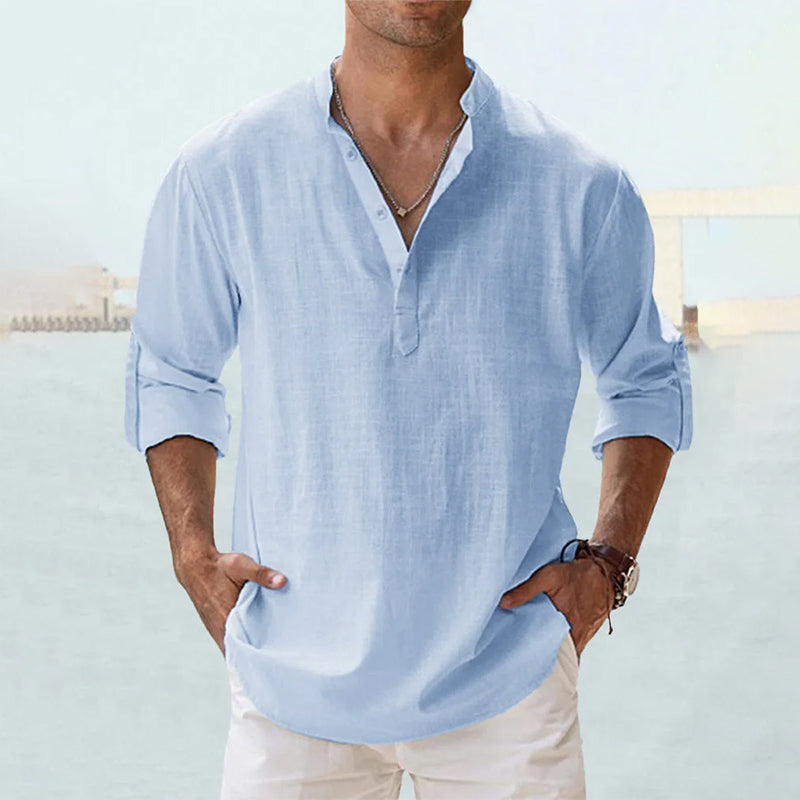 Linen Shirt with Long Sleeves for Men