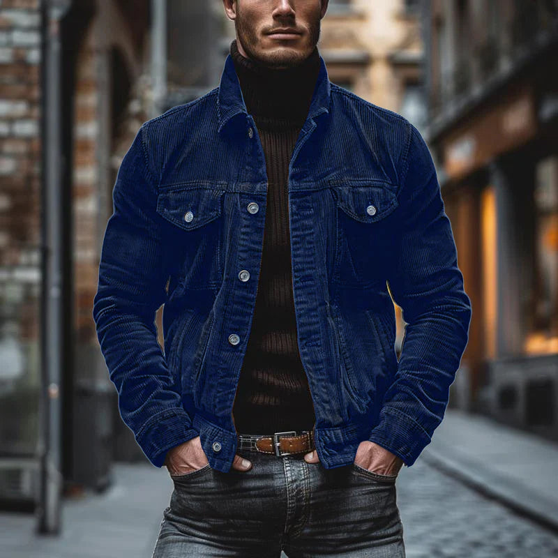 Men's Corduroy Shacket with Pockets