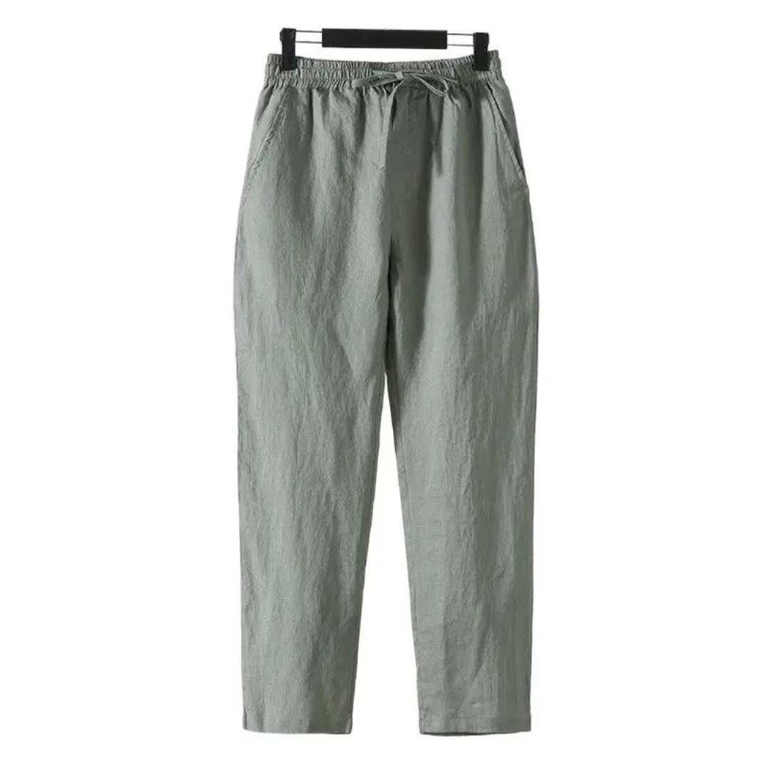 Straight Cut Linen Pants for Comfort