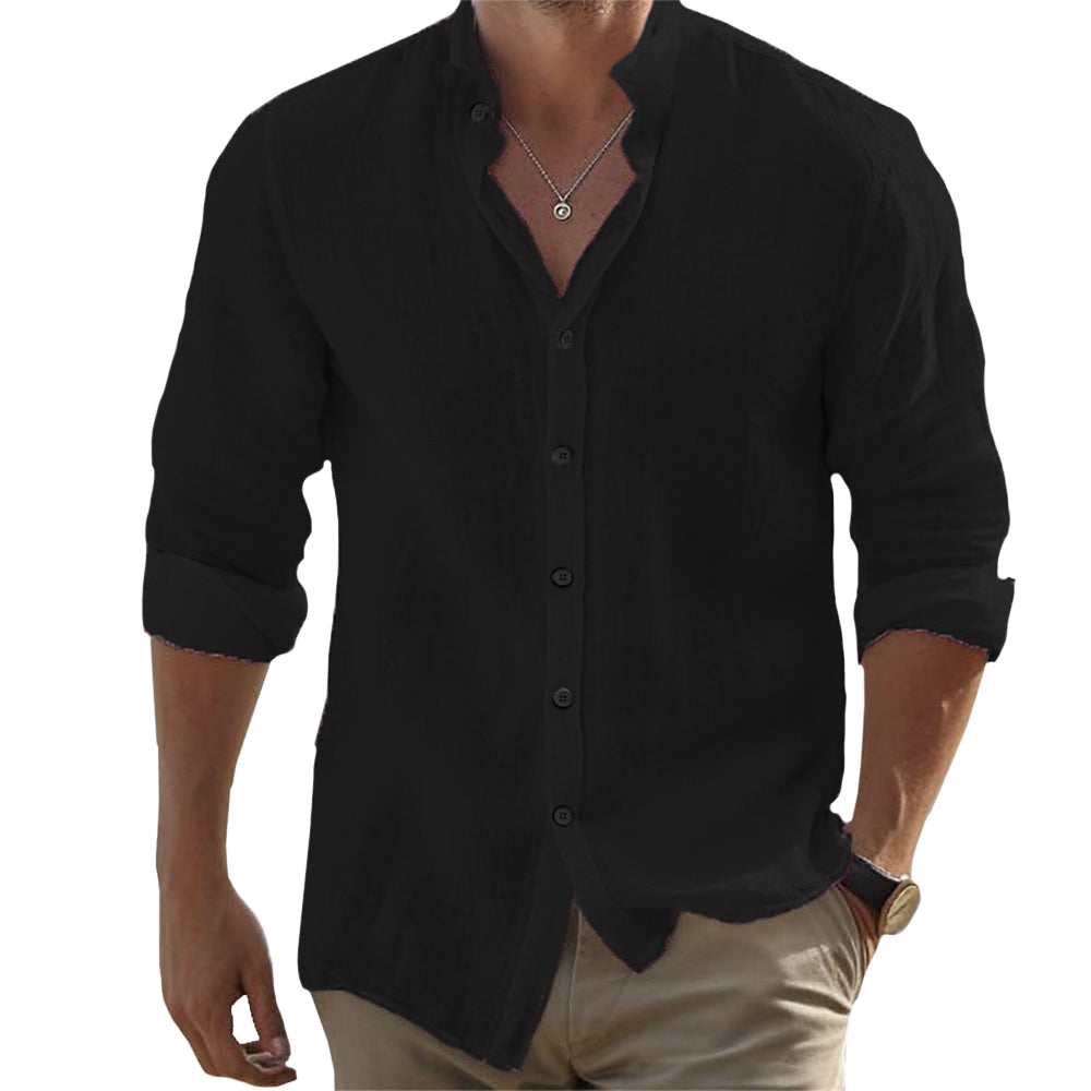 Linen Shirt with Comfortable Long Sleeves