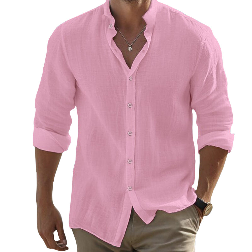 Linen Shirt with Comfortable Long Sleeves