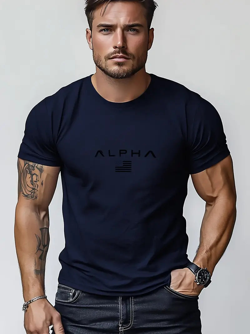 Men's Casual Summer Crew Neck T-shirt 100% Cotton