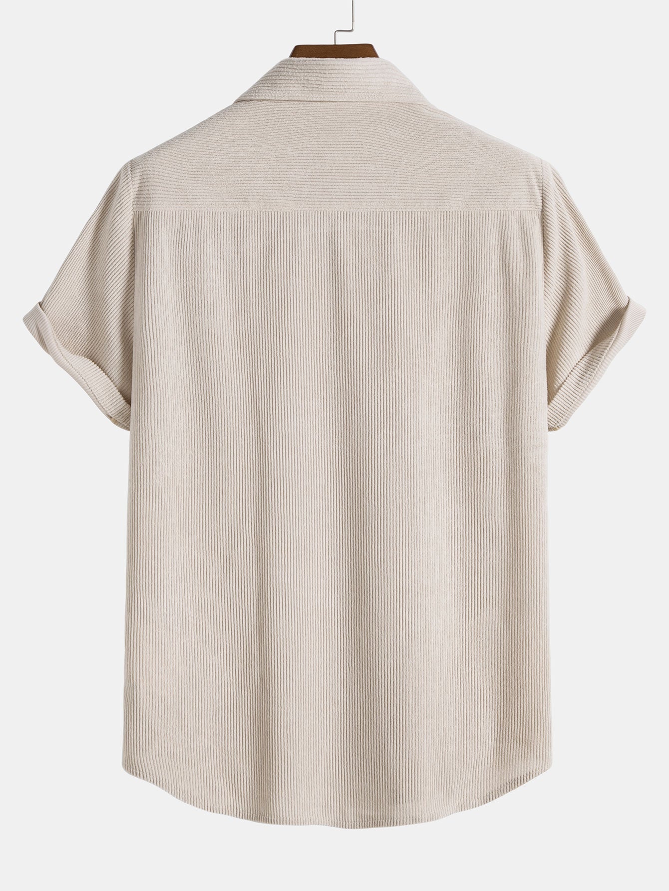 Men's Corduroy Short Sleeve Button-Up Shirt