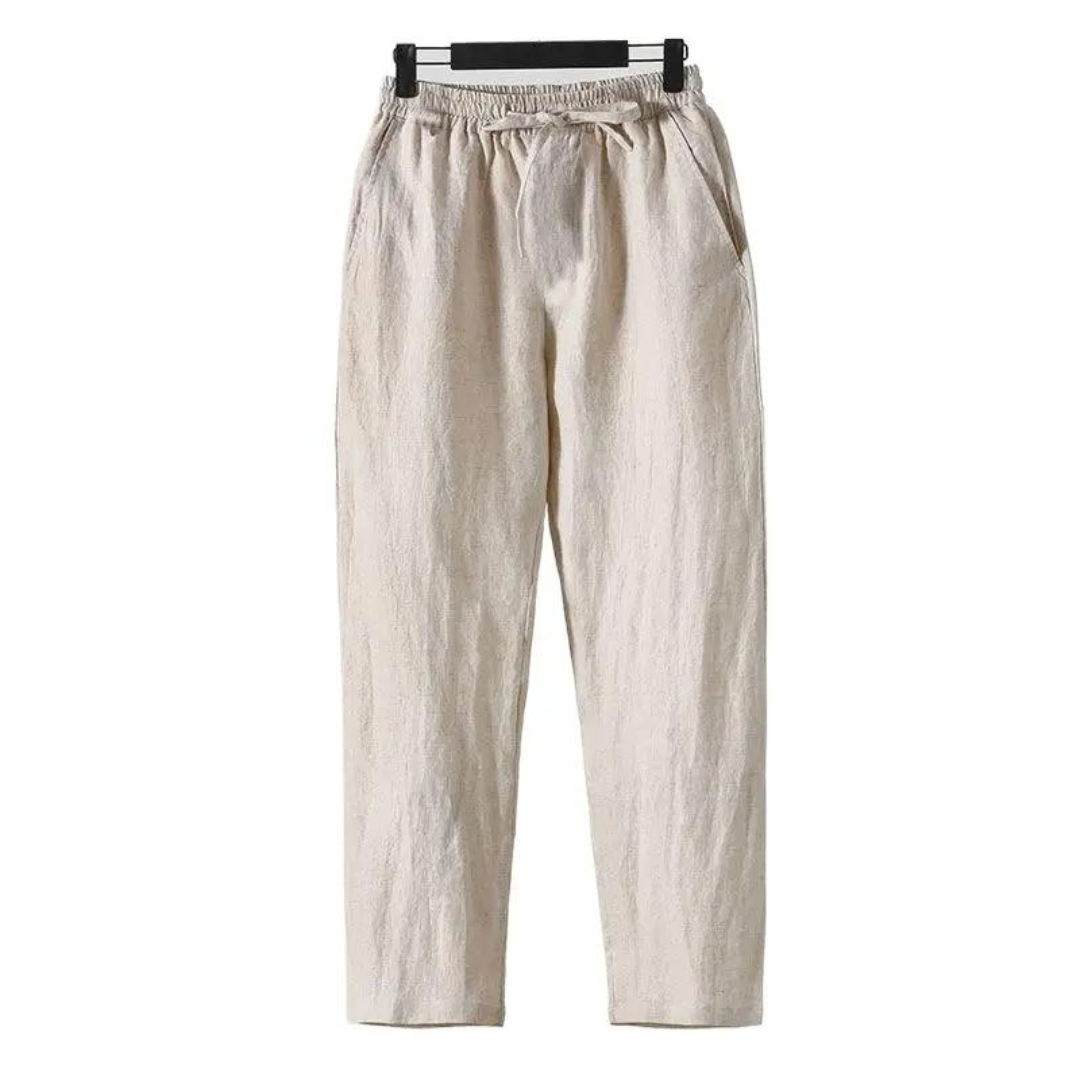 Straight Cut Linen Pants for Comfort