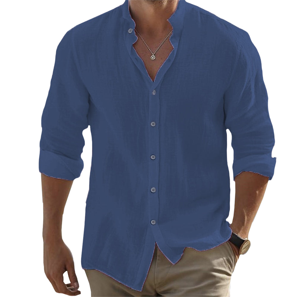 Linen Shirt with Comfortable Long Sleeves