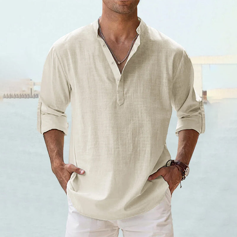 Linen Shirt with Long Sleeves for Men