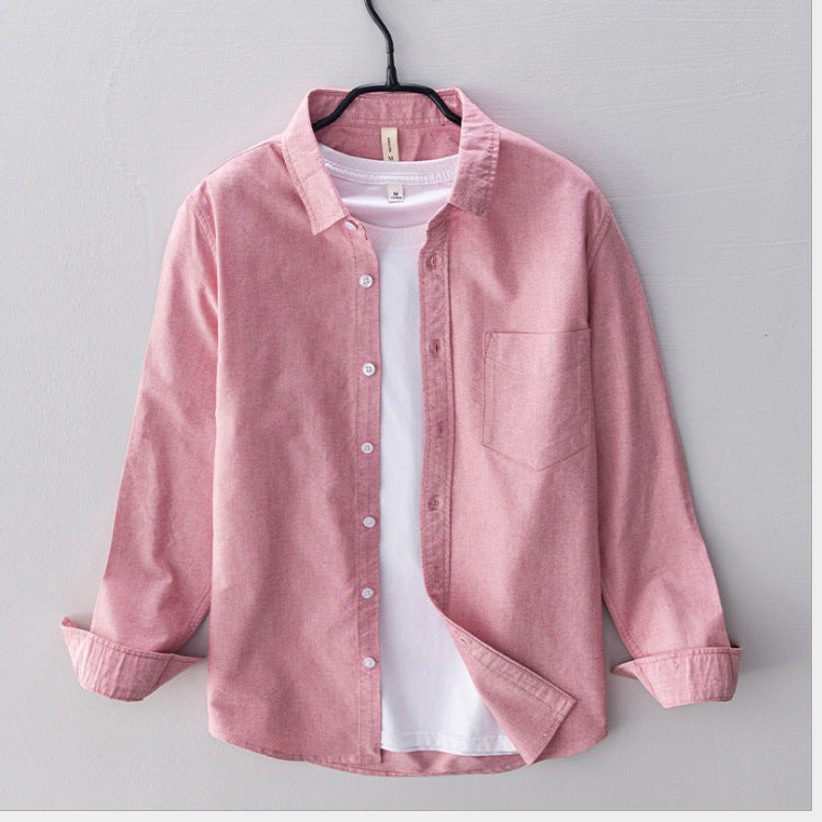 Breathable Men's Cotton Oxford Shirt