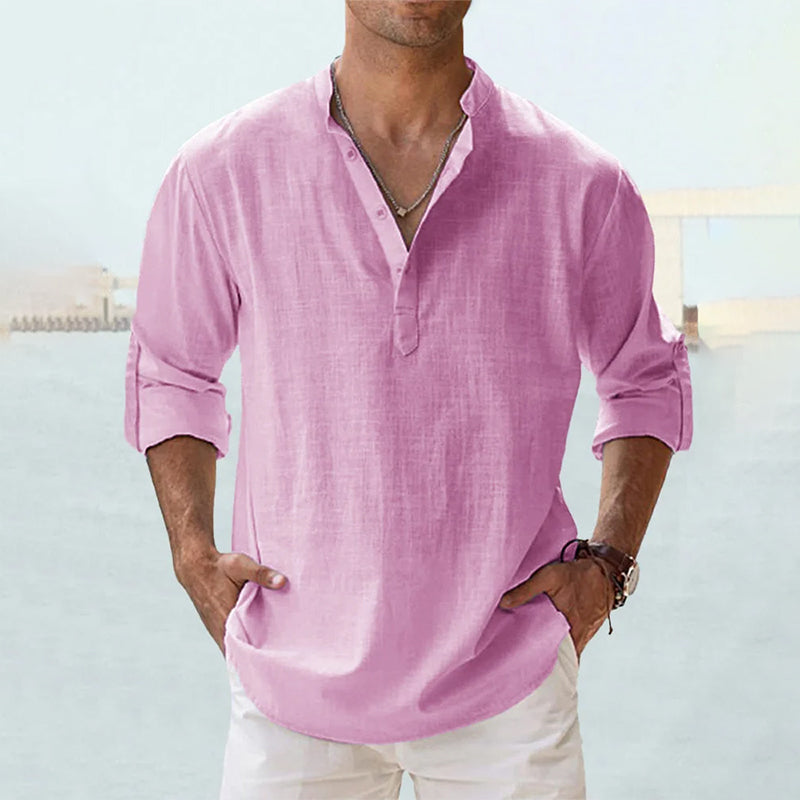 Linen Shirt with Long Sleeves for Men