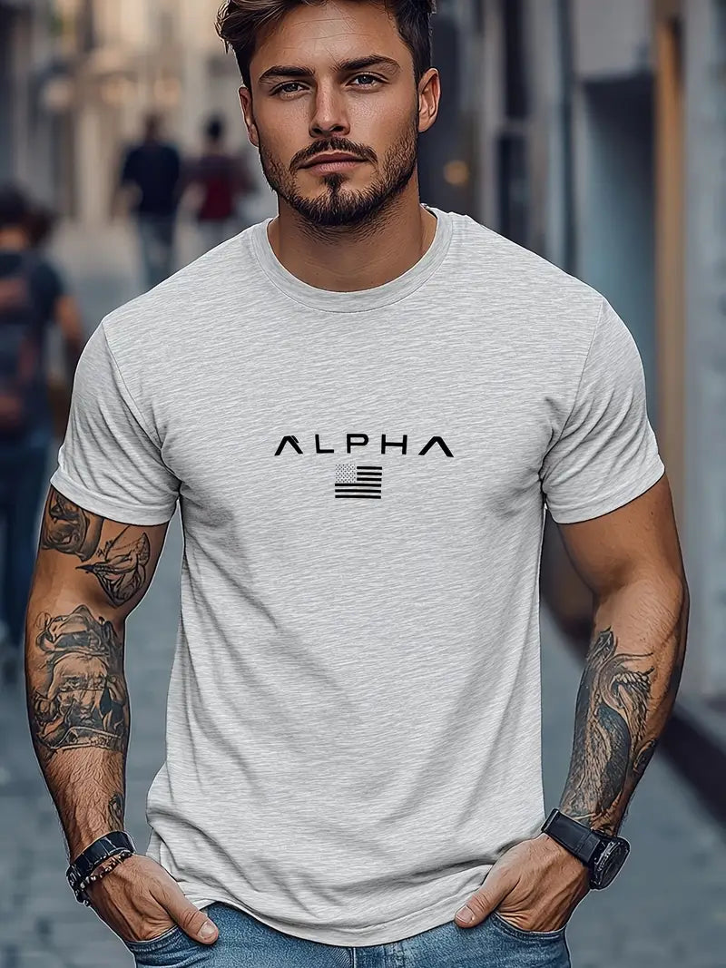 Men's Casual Summer Crew Neck T-shirt 100% Cotton