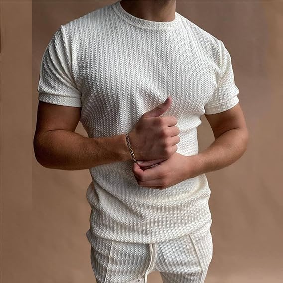 Tailored Fit Knitted T-Shirt for Men