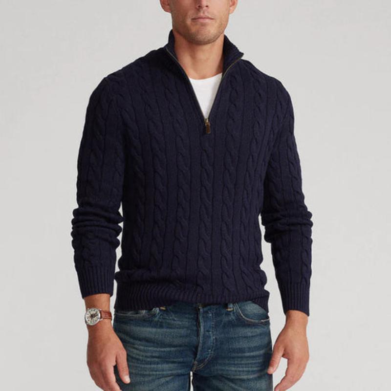 Old Money Half Zip Sweater for Men