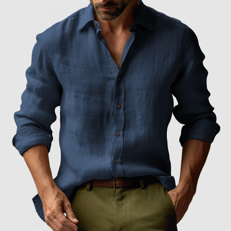 Vintage Long Sleeve Linen Shirt