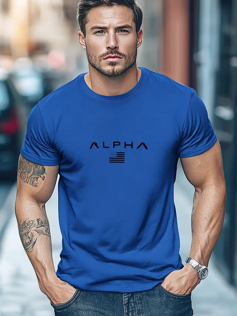 Men's Casual Summer Crew Neck T-shirt 100% Cotton