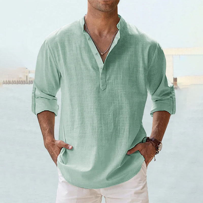 Linen Shirt with Long Sleeves for Men