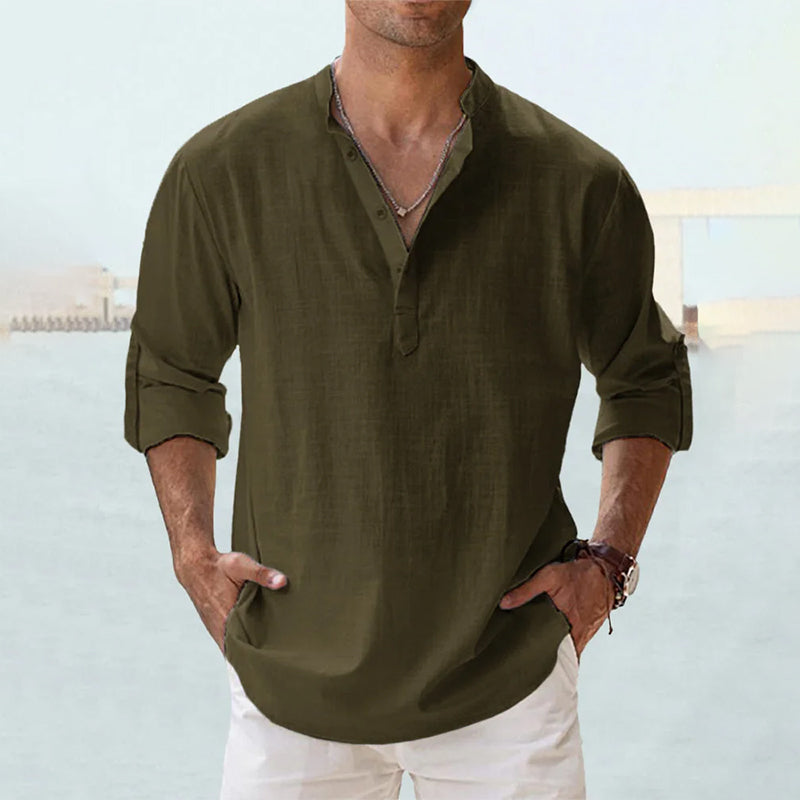 Linen Shirt with Long Sleeves for Men