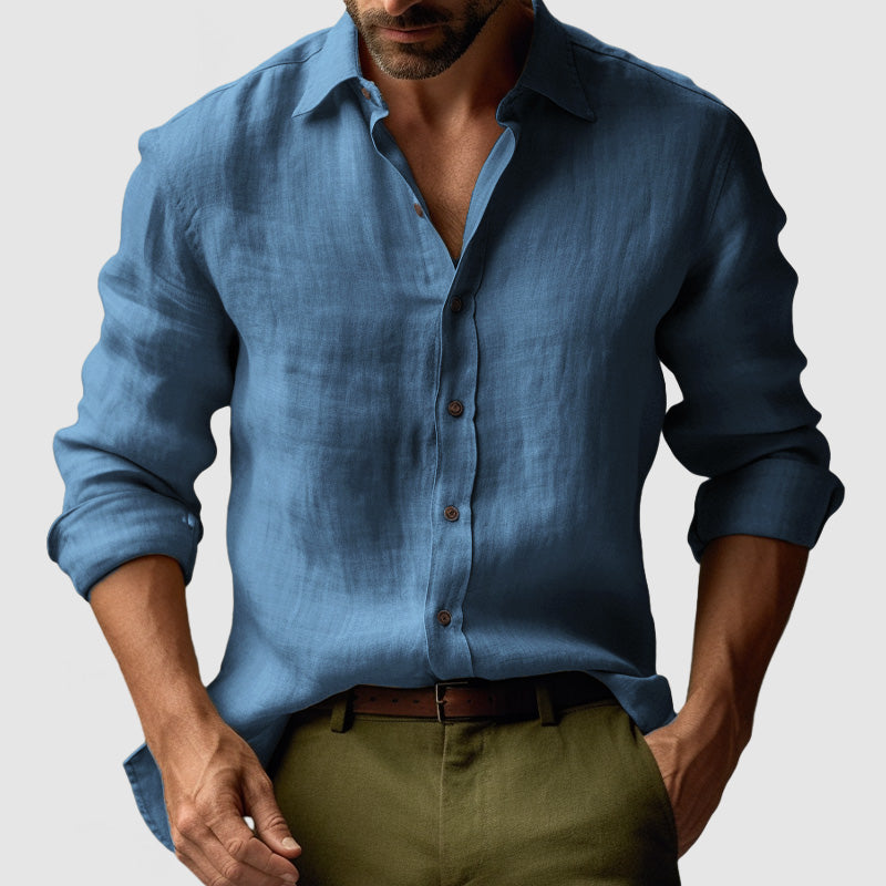 Vintage Long Sleeve Linen Shirt