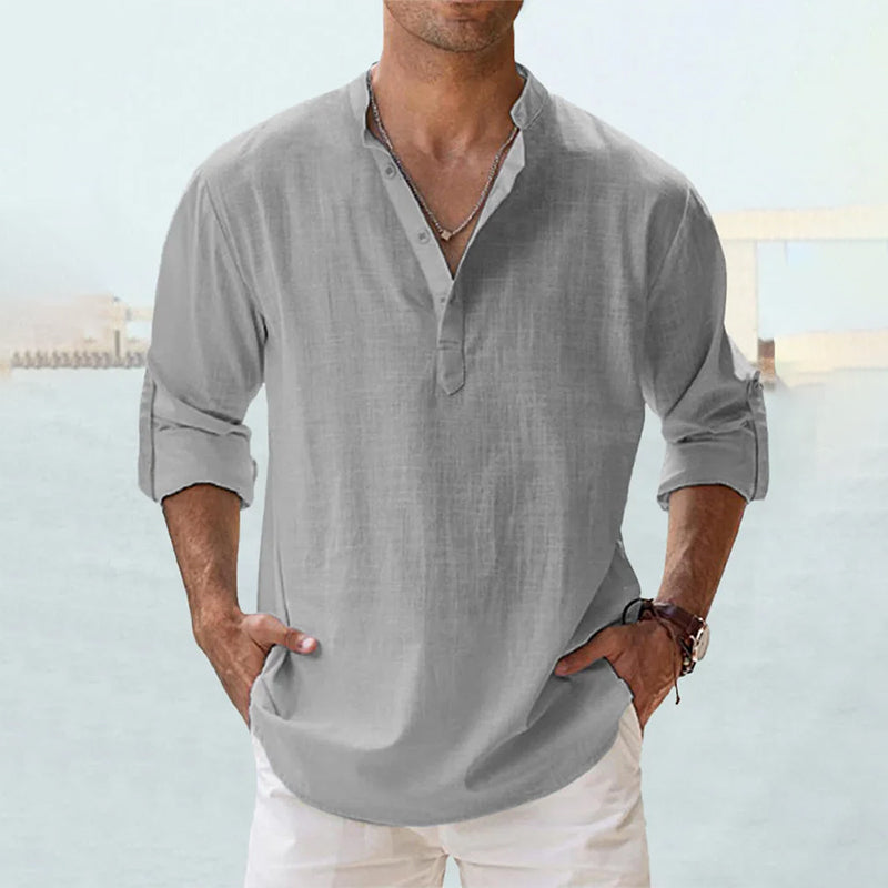 Linen Shirt with Long Sleeves for Men