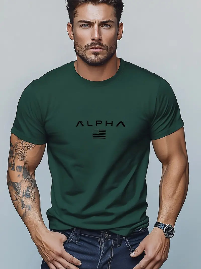 Men's Casual Summer Crew Neck T-shirt 100% Cotton