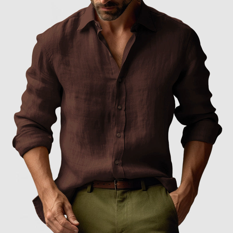 Vintage Long Sleeve Linen Shirt