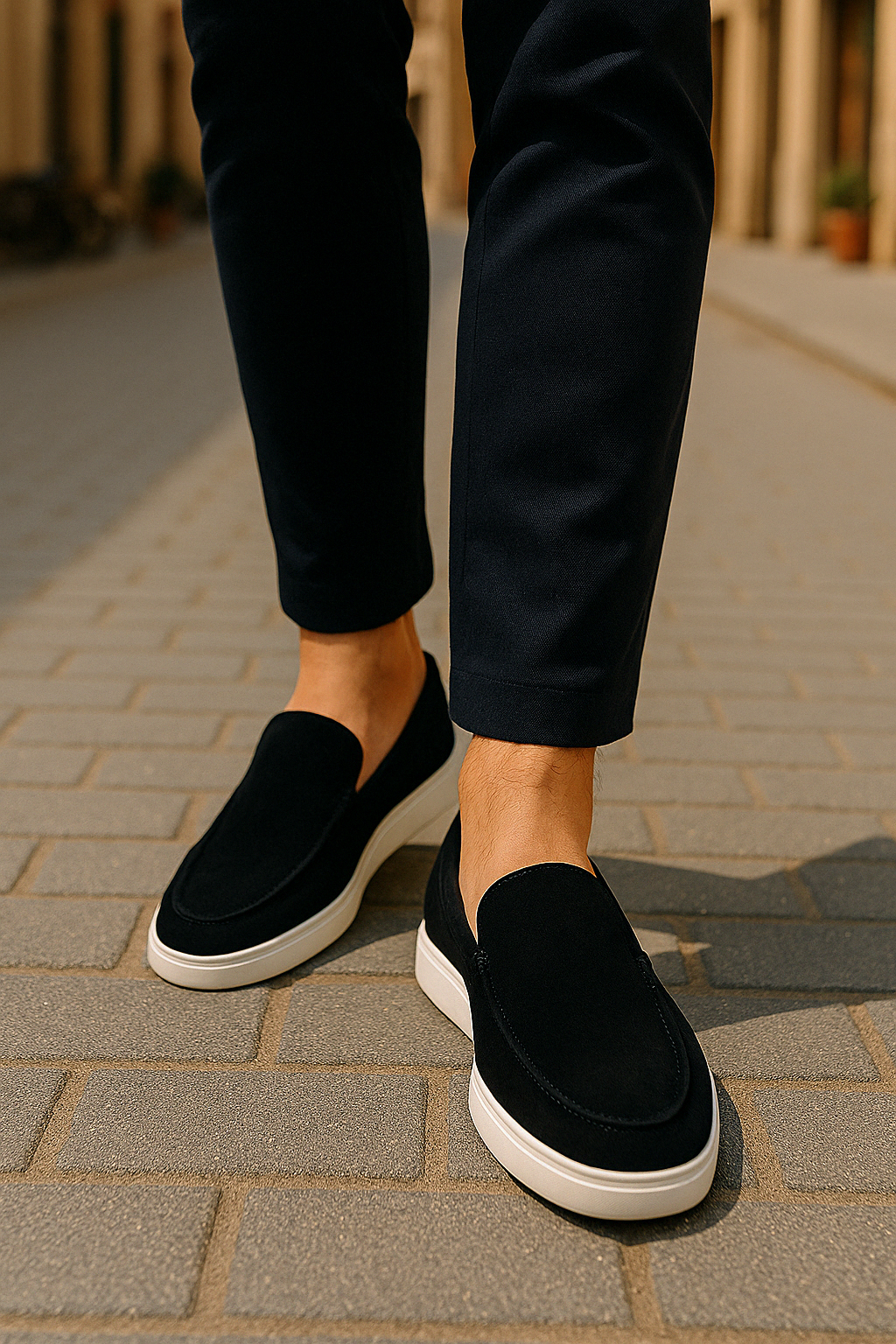Suede Slip-On Shoes with Timeless Design