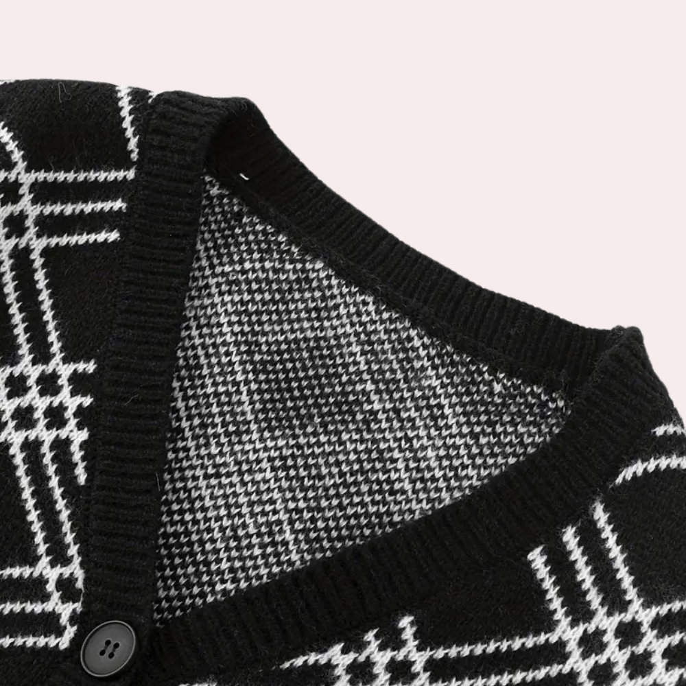 Graham | Men's Elegant Checkered Cardigan