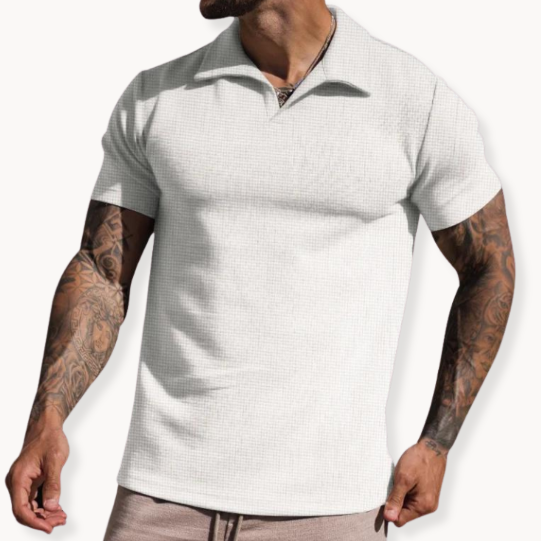 Elegant Short-Sleeve Polo Shirt