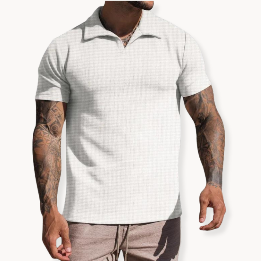 Elegant Short-Sleeve Polo Shirt