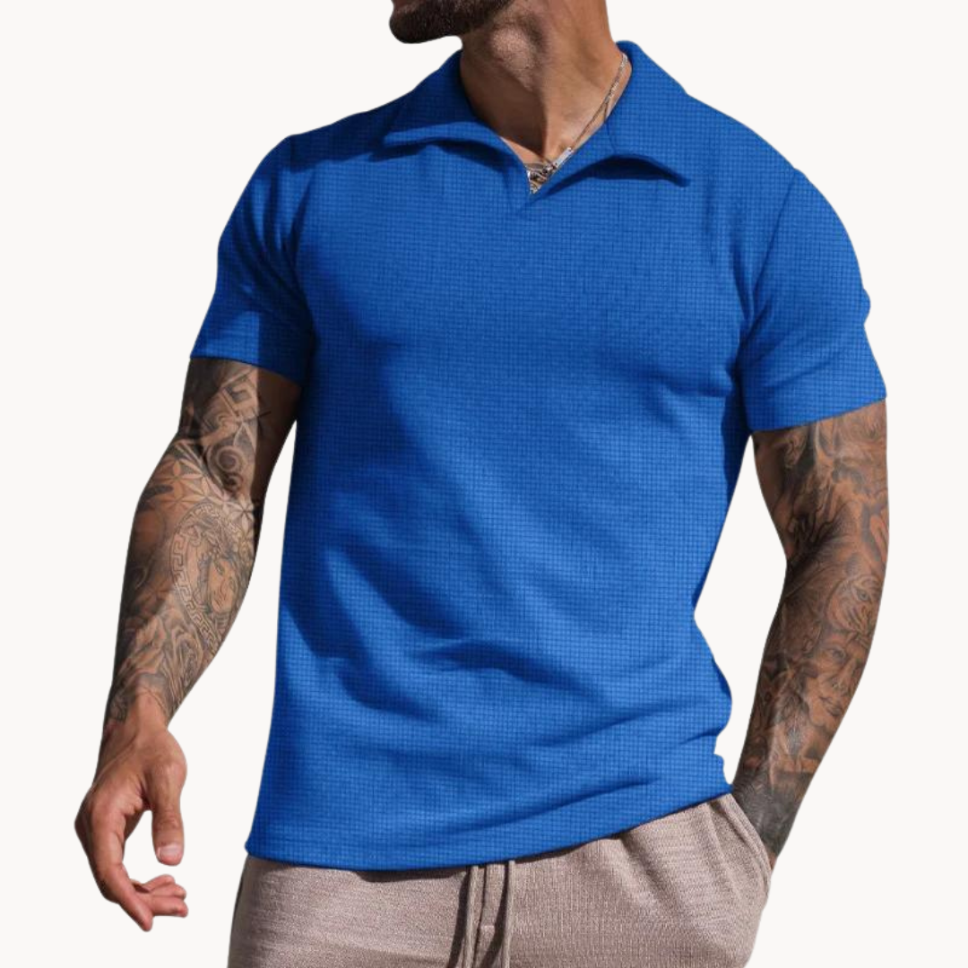 Elegant Short-Sleeve Polo Shirt