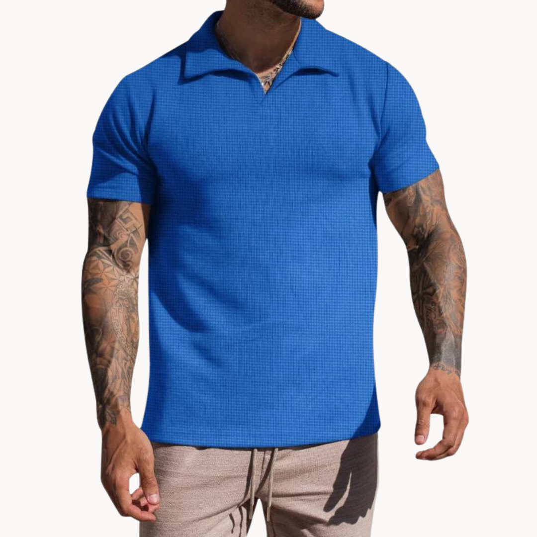Elegant Short-Sleeve Polo Shirt