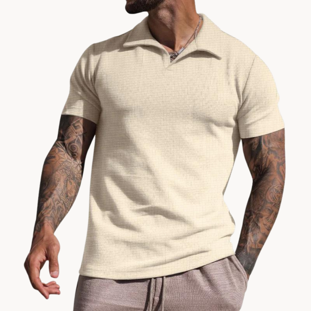 Elegant Short-Sleeve Polo Shirt