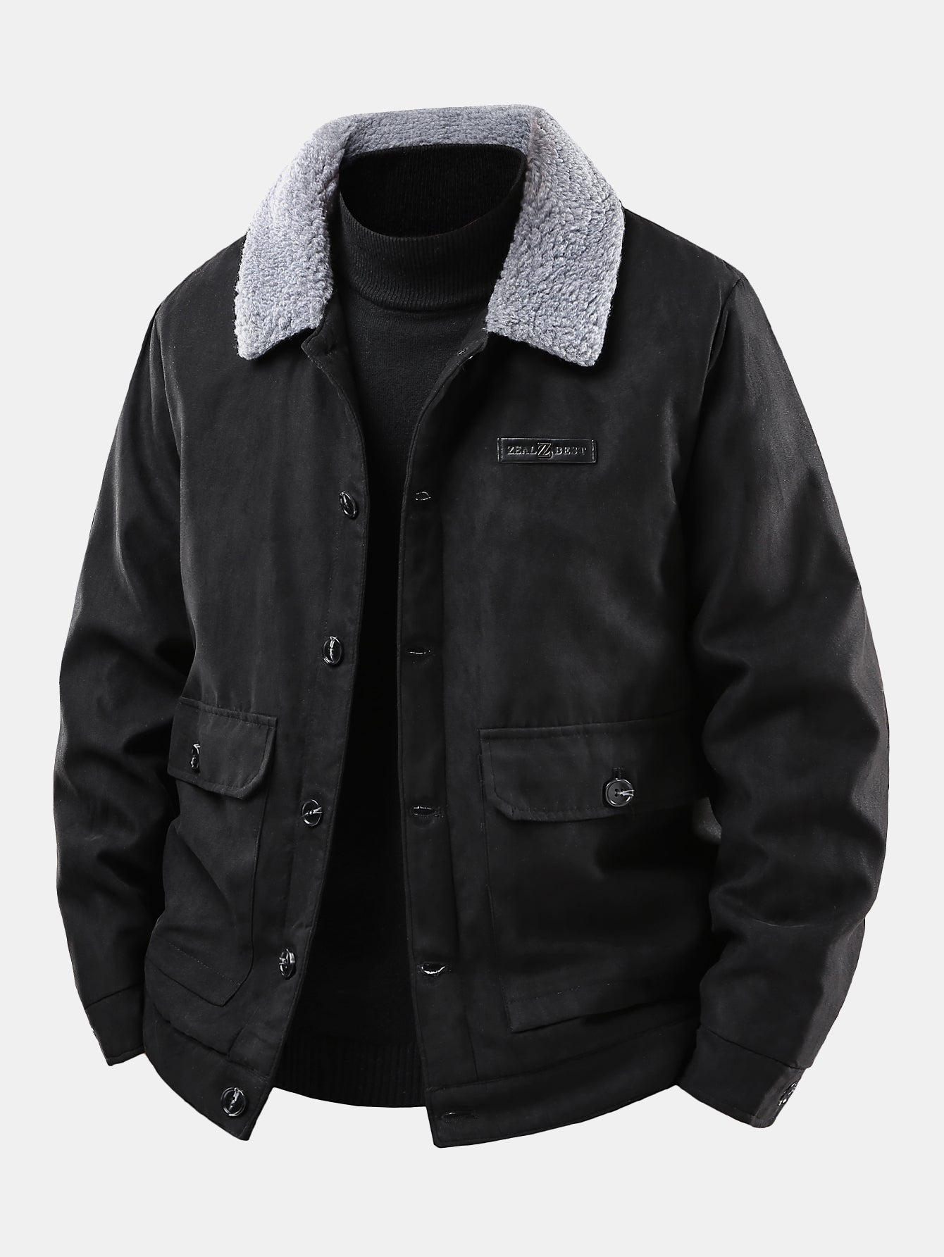 Alfred | teddy lined suede jacket with pockets