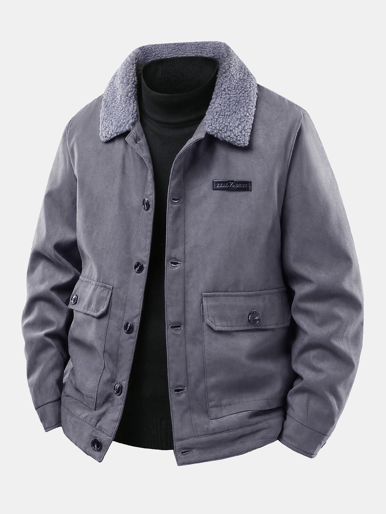 Alfred | teddy lined suede jacket with pockets