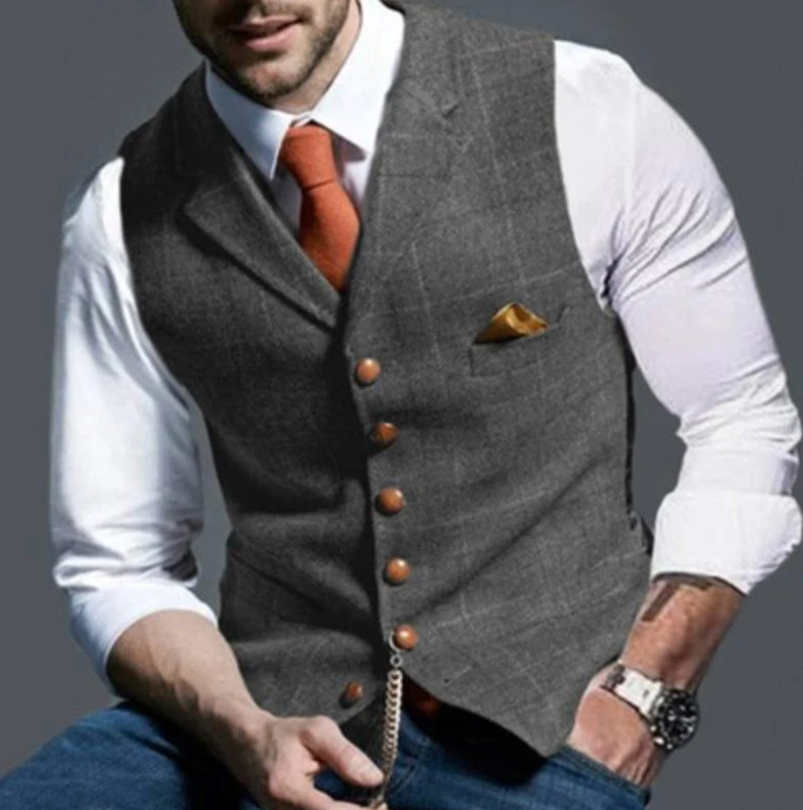 Men's Sweater | Notched Collar