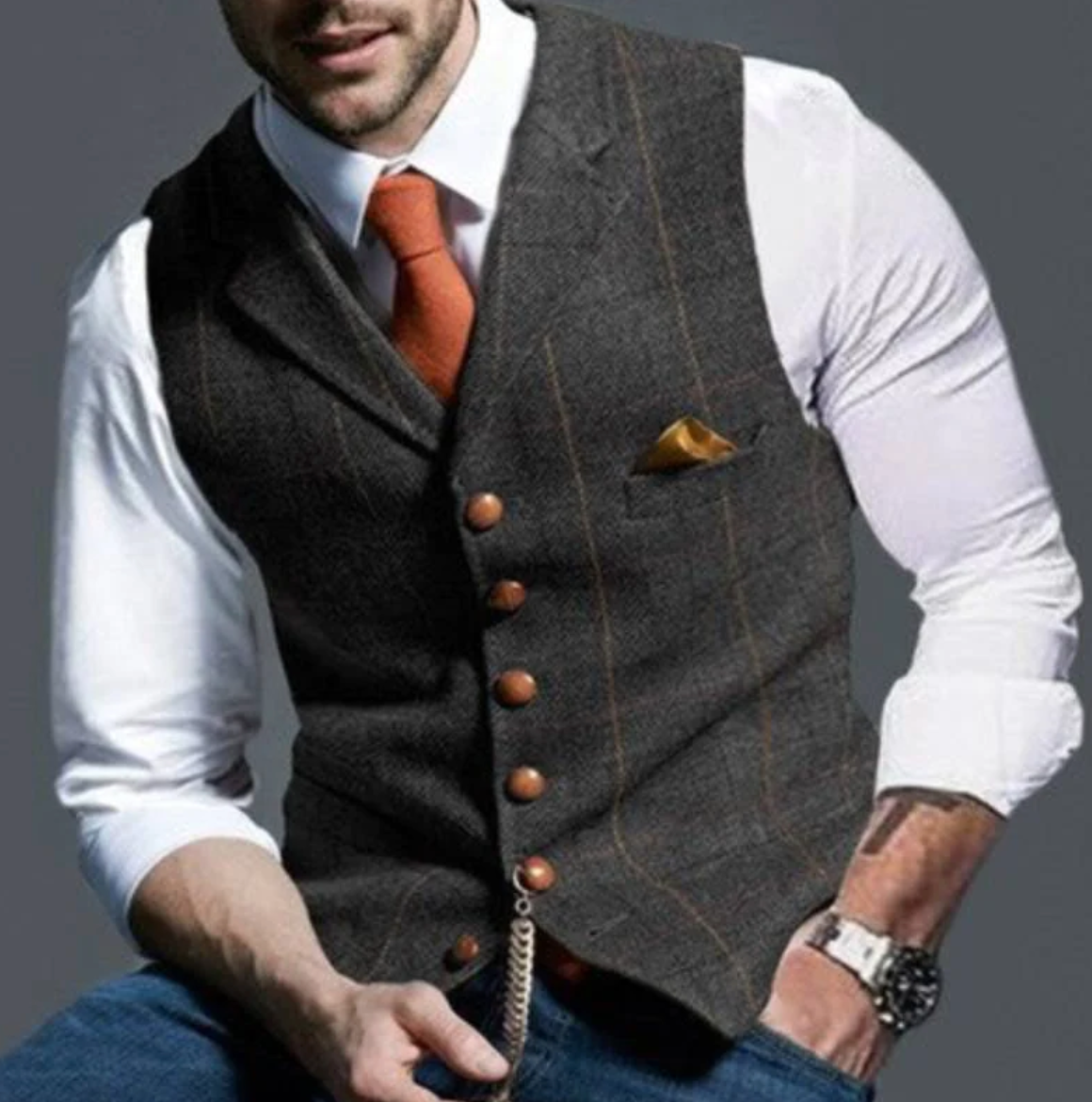 Men's Sweater | Notched Collar