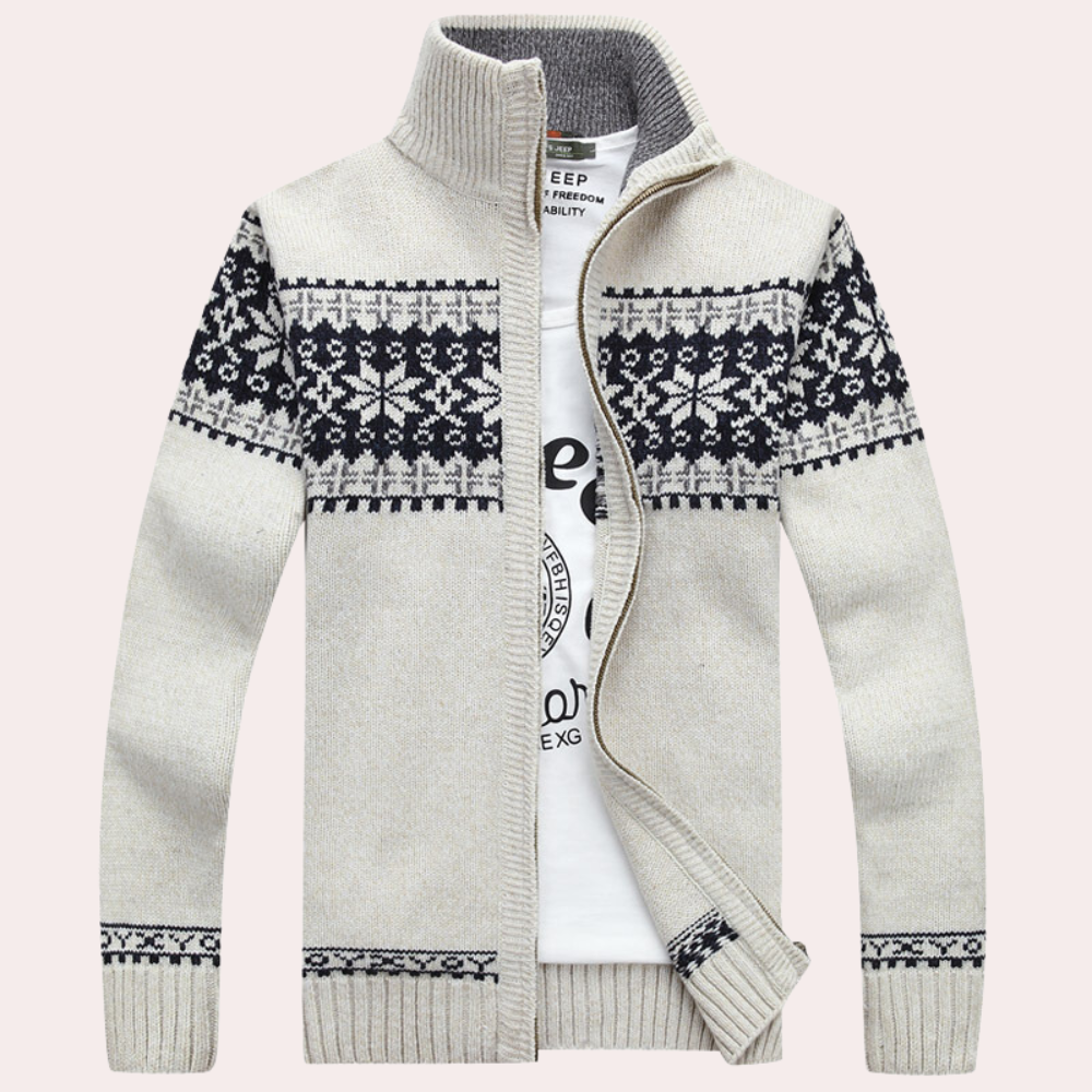 Classic Stand Collar Cardigan for Men