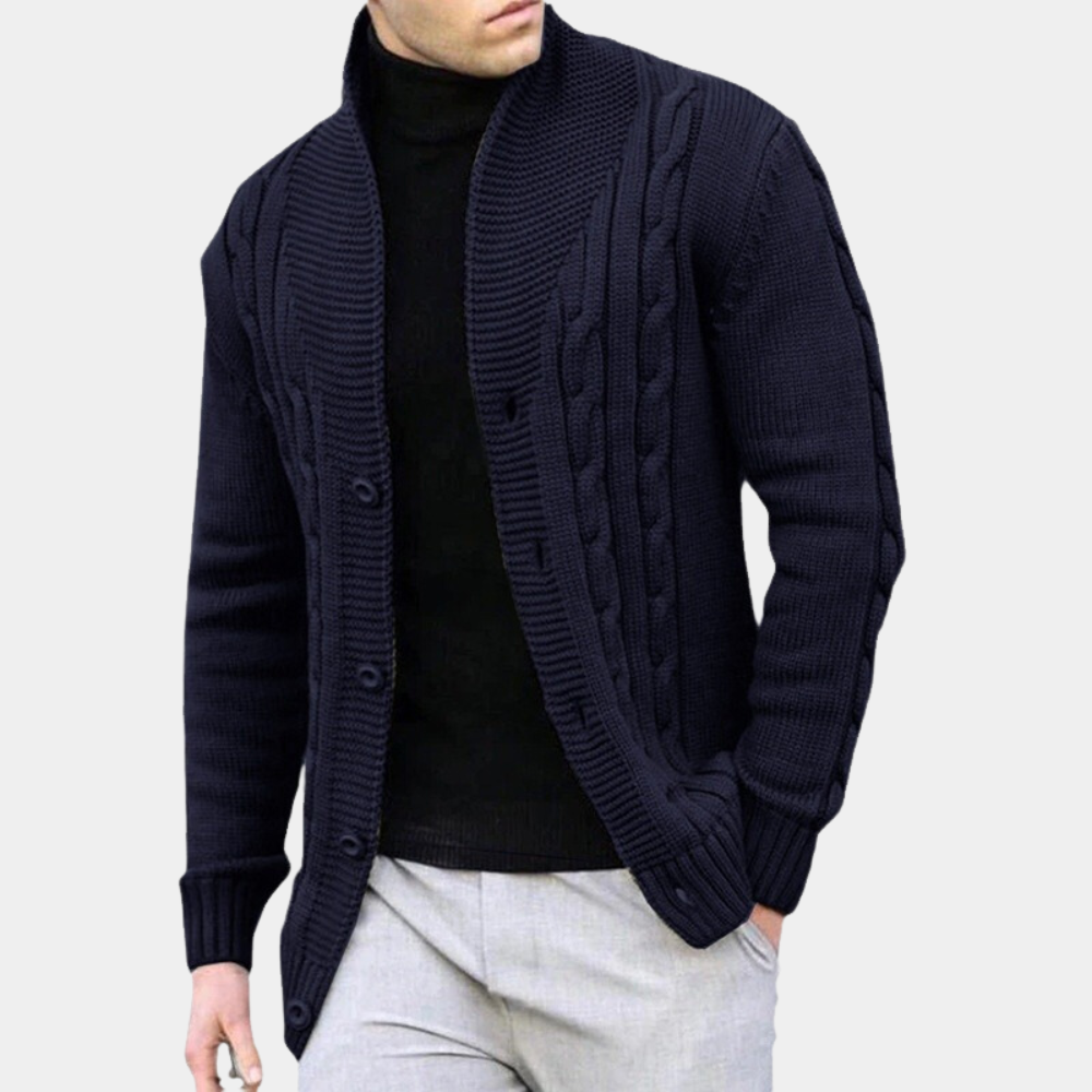 Trendy Ribbed Cardigan for Men
