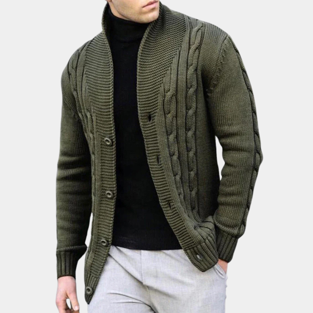 Trendy Ribbed Cardigan for Men