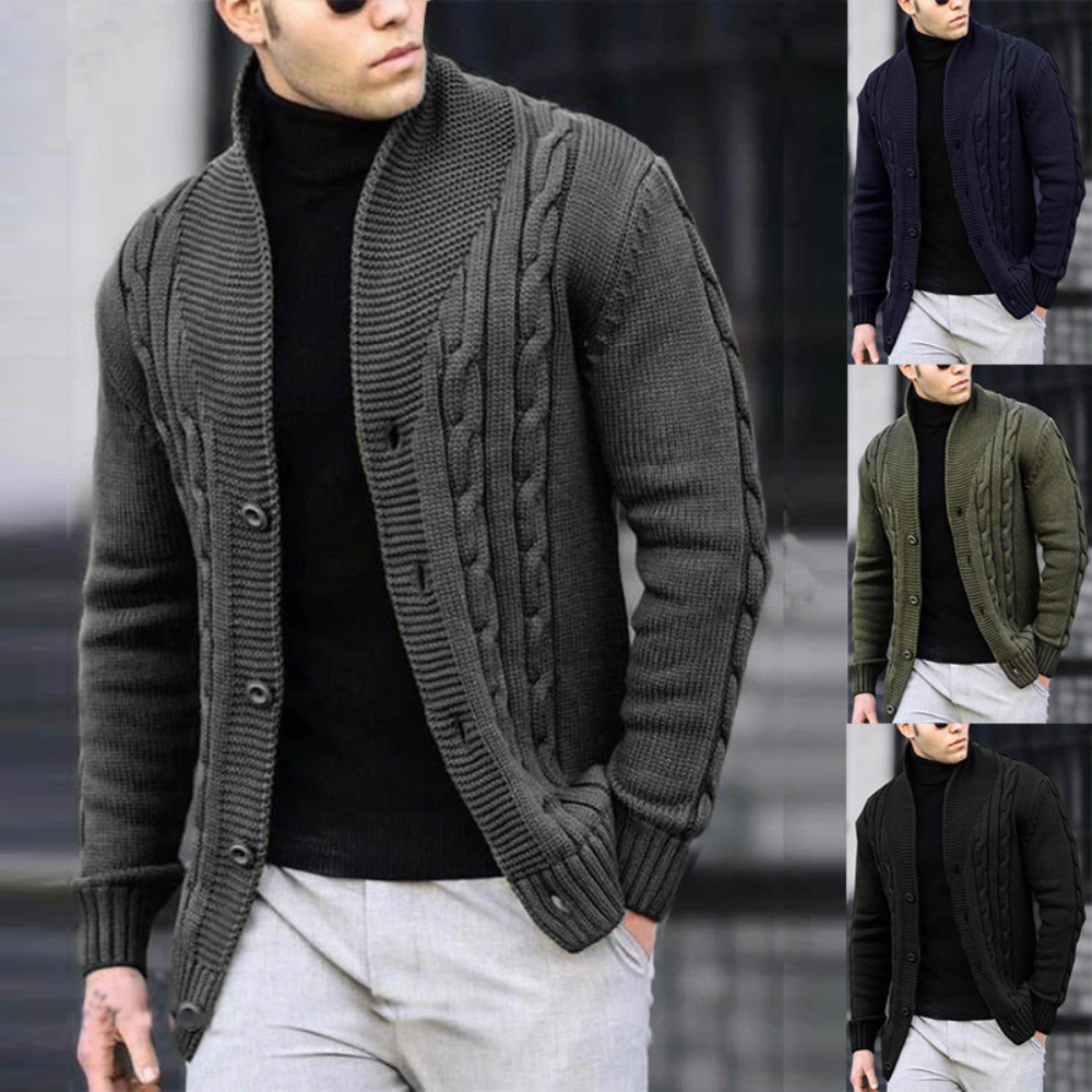 Trendy Ribbed Cardigan for Men