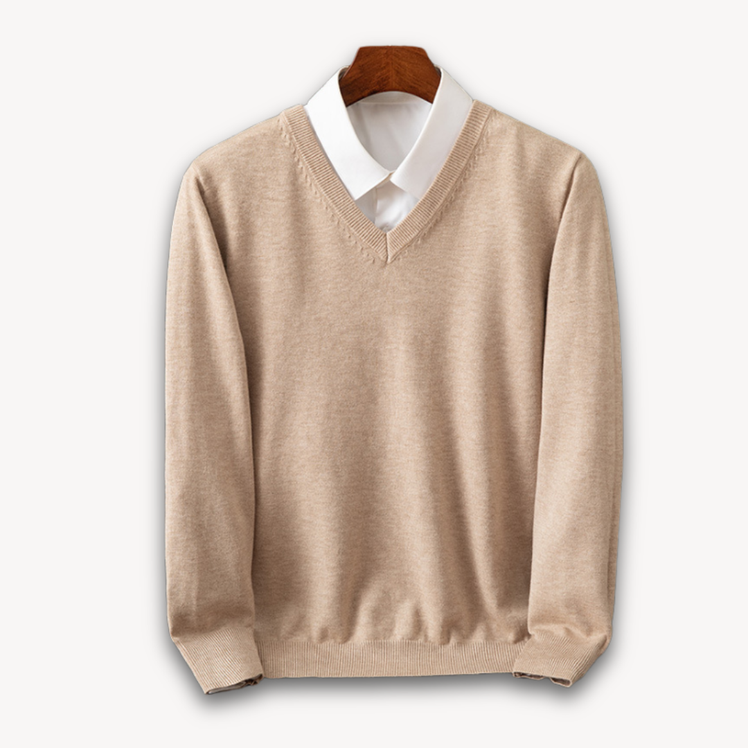 Jasper | Men's Elegant V-Neck Cashmere Sweater