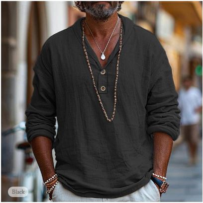 Premium Men's Linen Shirt in Trendy Design