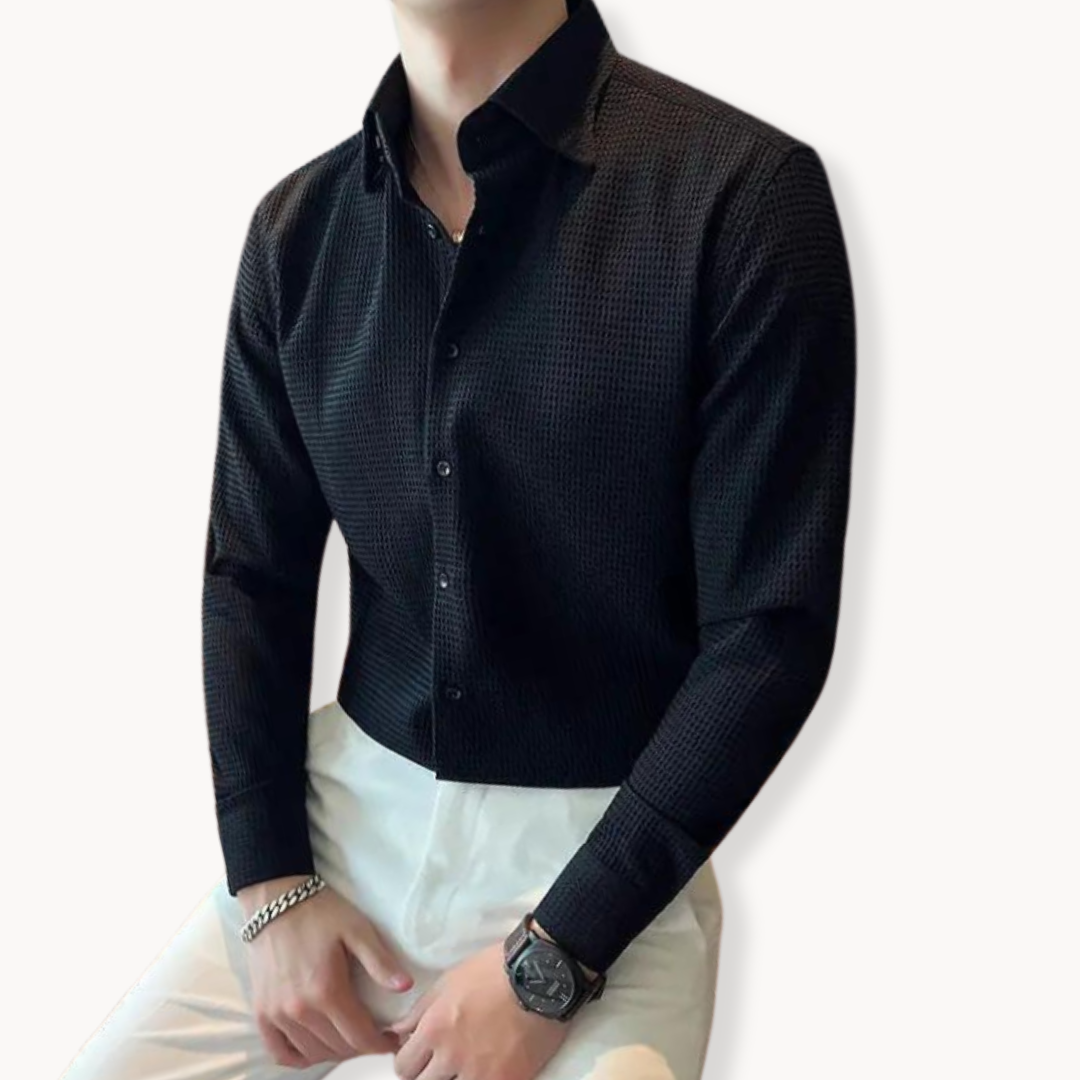Button-Up Shirt with Long Sleeves
