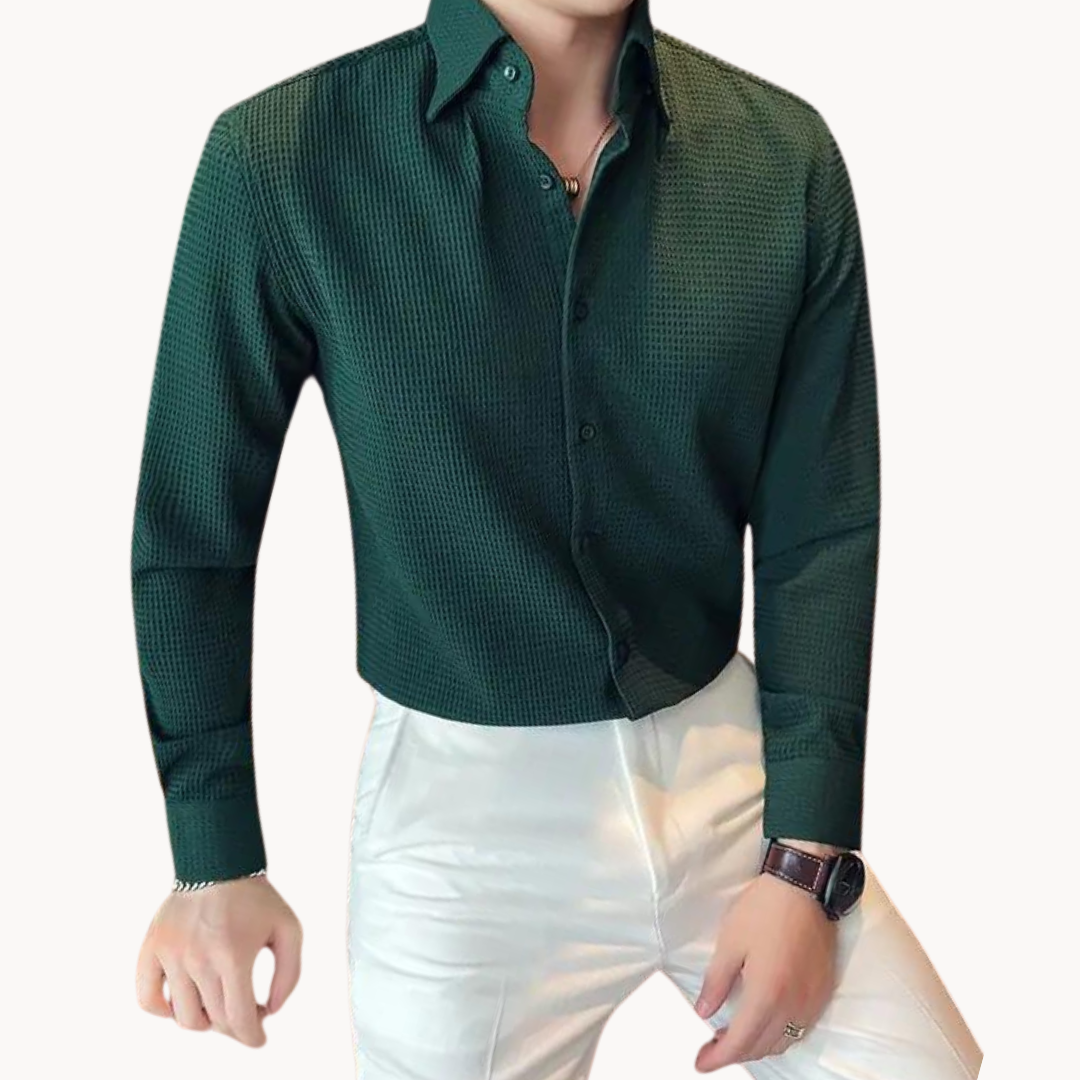Button-Up Shirt with Long Sleeves