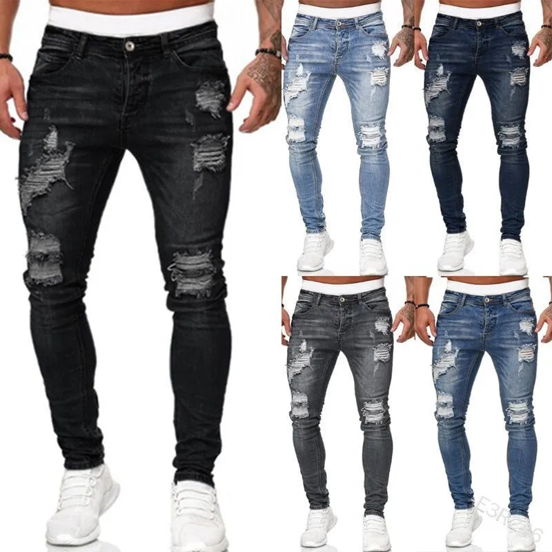 Christopher | Men's Ripped Skinny-Fit Street Jeans